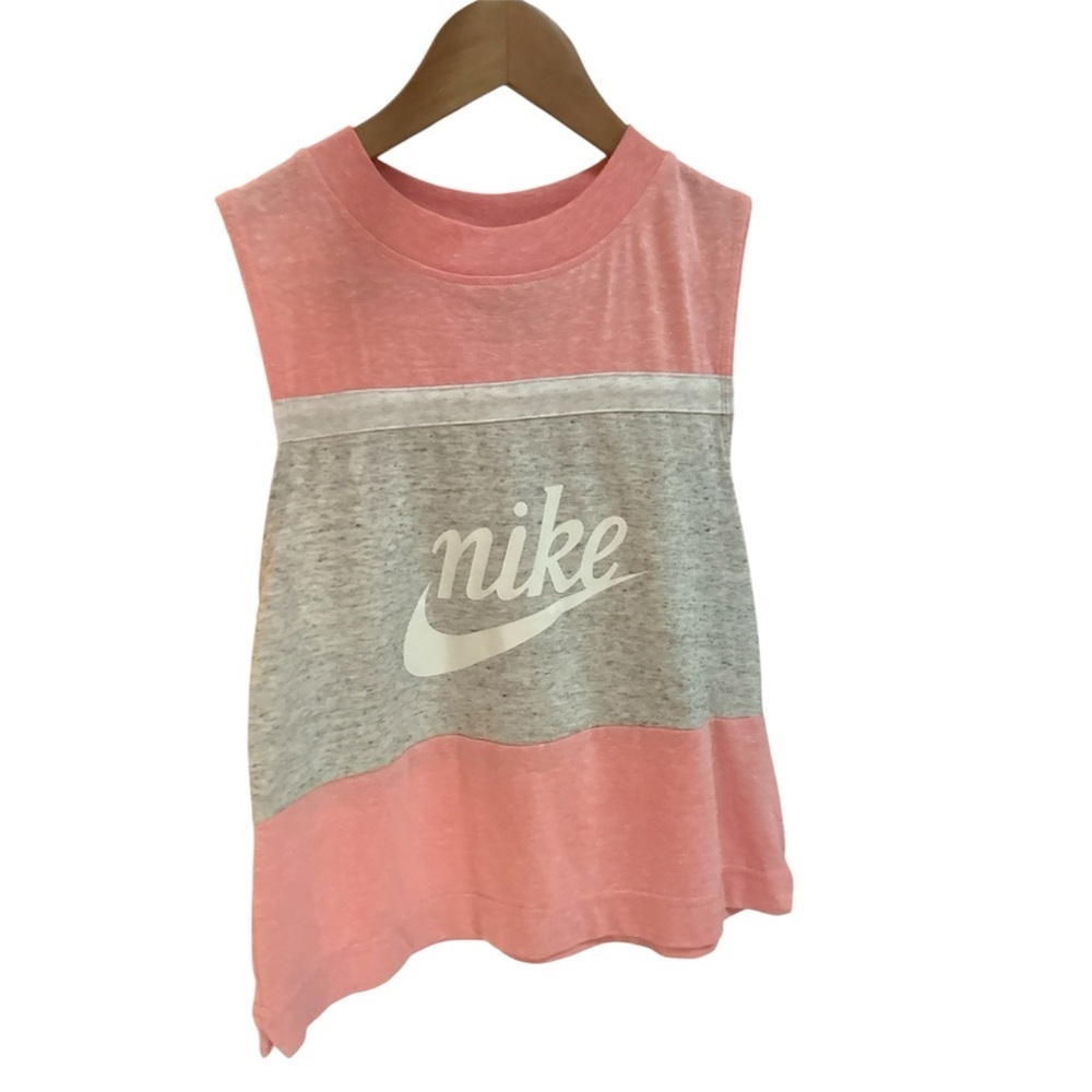 Nike Crew Neck Sleeveless Tank Top Women Size XS Bleached Coral - Picture 3 of 8